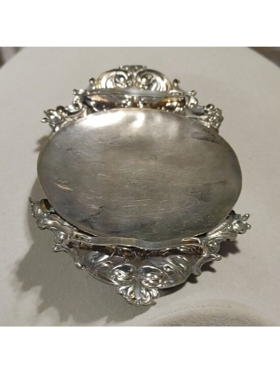 Large Art Nouveau Belt Buckle Sash Plaque Vintage Maiden Medusa Silver Plated main image 7